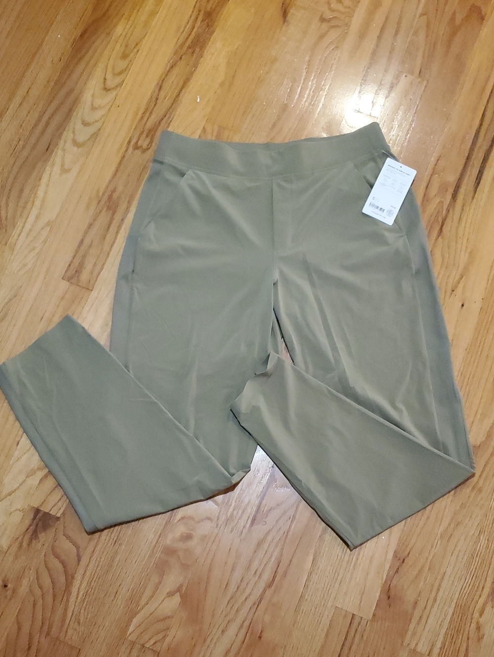 Athleta Brooklyn Mid-rise Ankle Women's Pants in Olive Branch Size 10 Tall
